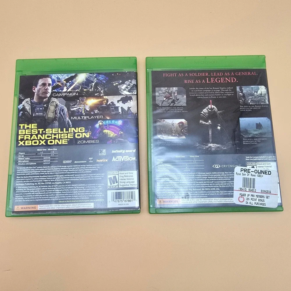 Xbox One Game Call of Duty Infinite Warfare & Ryse Son of Rome Legendary Edition